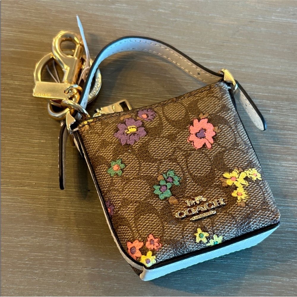 Coach Mini Bag Charm in signature canvas NWT - Picture 1 of 14